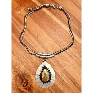 Laura Ashley | Teardrop Pendant Necklace | 16” Adjustable